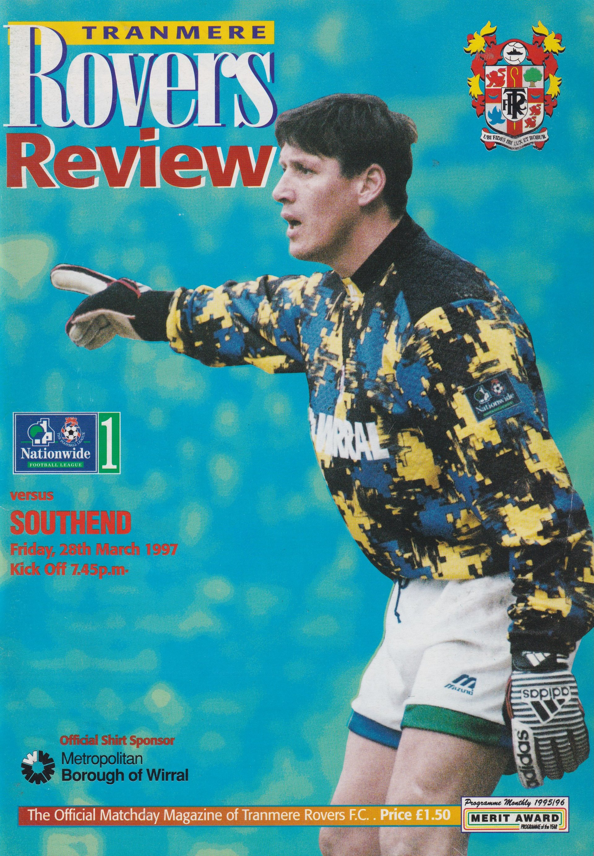 Tranmere Rovers v Southend United match programme